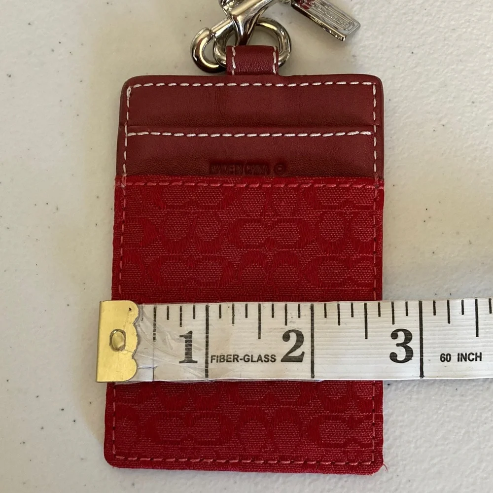 COACH Red Key & ID/Card Holder - Picture 8 of 10